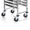 Chariot pliable en acier inoxydable pour le transport de bacs GN | FORGAST FG01101