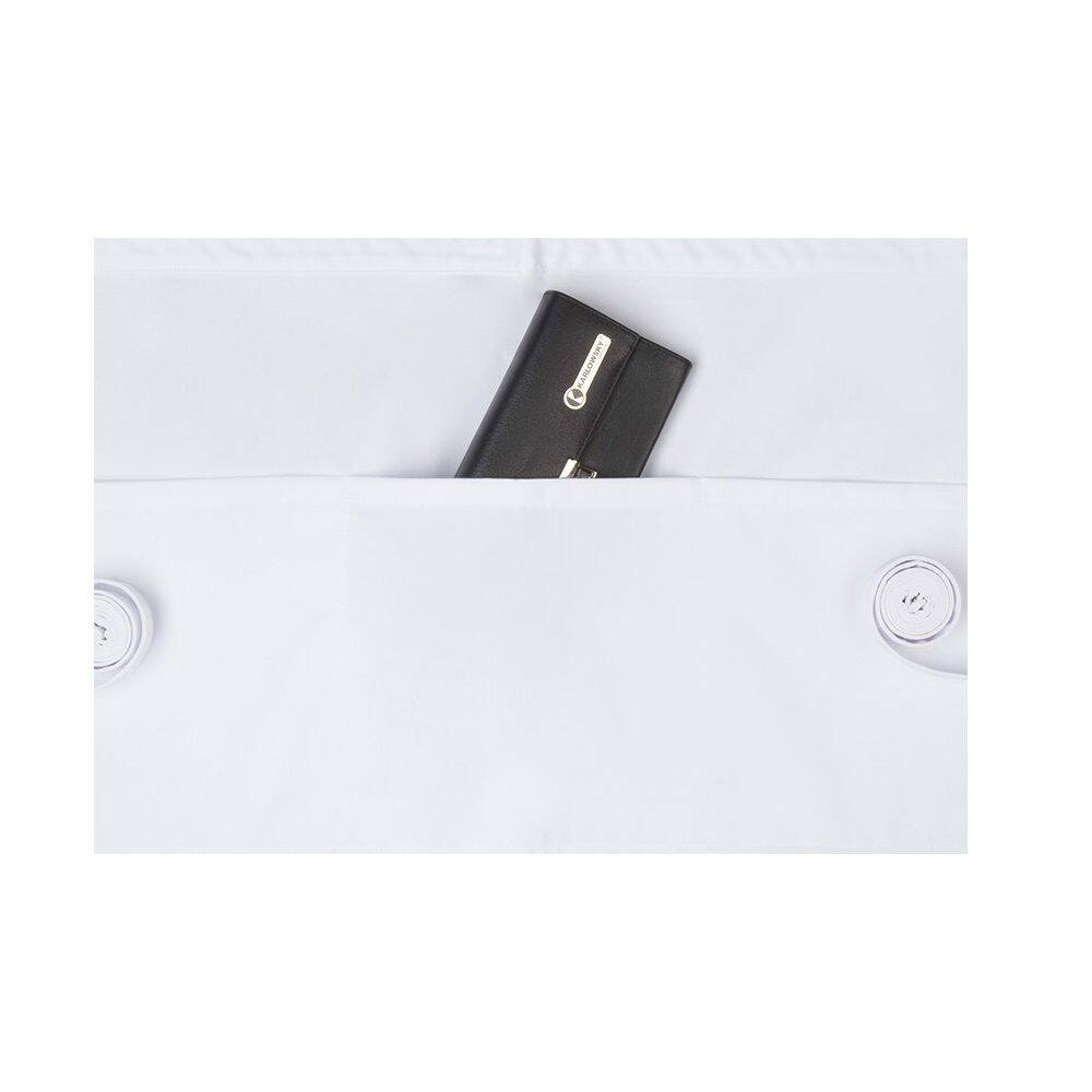Tablier Basic 60 x 35 cm, avec poches blanc | KARLOWSKY BVS 3-3-pièces