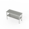 Surélévation de table 2 étagères en acier inoxydable 4 pieds 120x30x60 cm | FORGAST