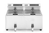 Friteuse électrique avec panneau numérique, robinet de vidange, 2x8 l, 2x3,5 kW | HENDI 207376
