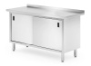 Table adossée avec placard à portes coulissantes, 140x60x85 cm | HENDI 811672