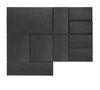 Plateau GN 2/4 SLATE, mélamine, noir, 53x16,2x1,2 cm | APS 83971