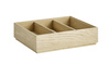 Insert pour boîte en bois GN 1/2, 2 pièces, 24x10,5x6 cm, marron | APS 14022