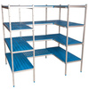 Étagère de jonction à 5 tablettes prof. 60 cm 1PD-65+10P-116+20UM | ALUSHELF 60549