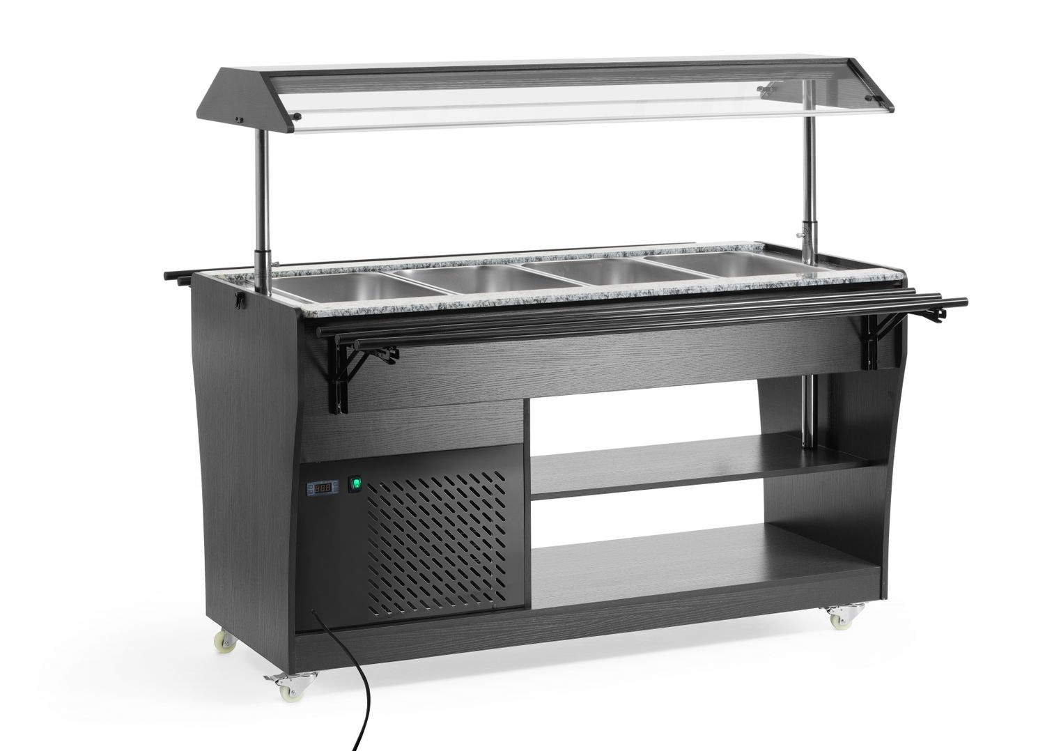 Vitrine buffet réfrigérée à salades, 149x76,5x137 cm, 4 x GN 1/1, 230 V | ARKTIC 274057