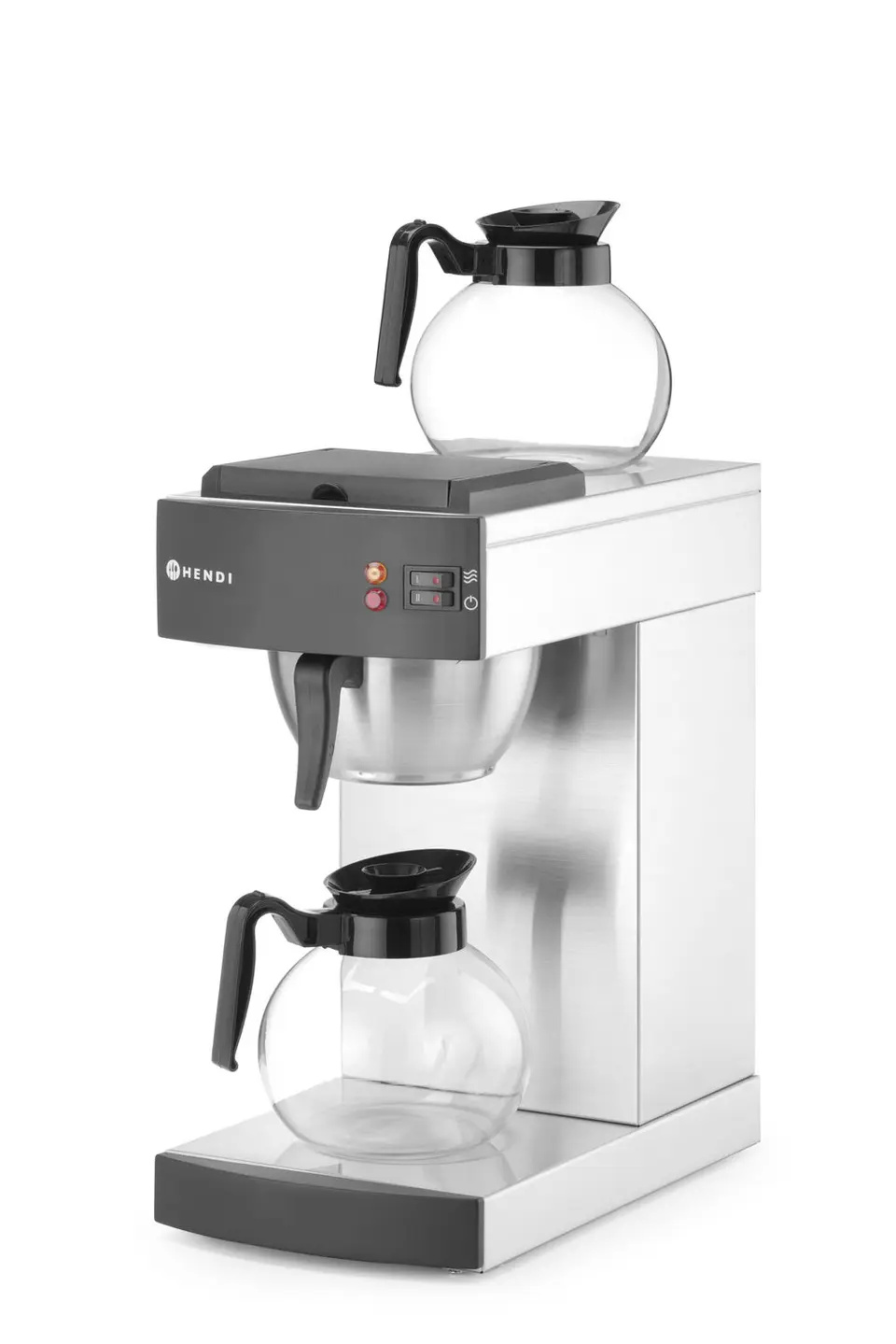 Cafetière filtre, 2 plaques chauffantes, 2,1 kW, 5 min, 20x38,5x43 cm | HENDI 208304