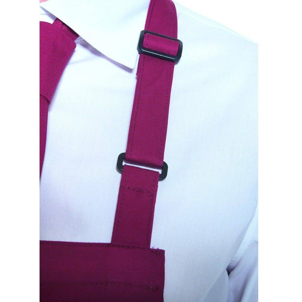 Tablier de cuisine Basic 75 x 90 cm avec poche et boucle bordeaux | KARLOWSKY BLS 5-4-pcs