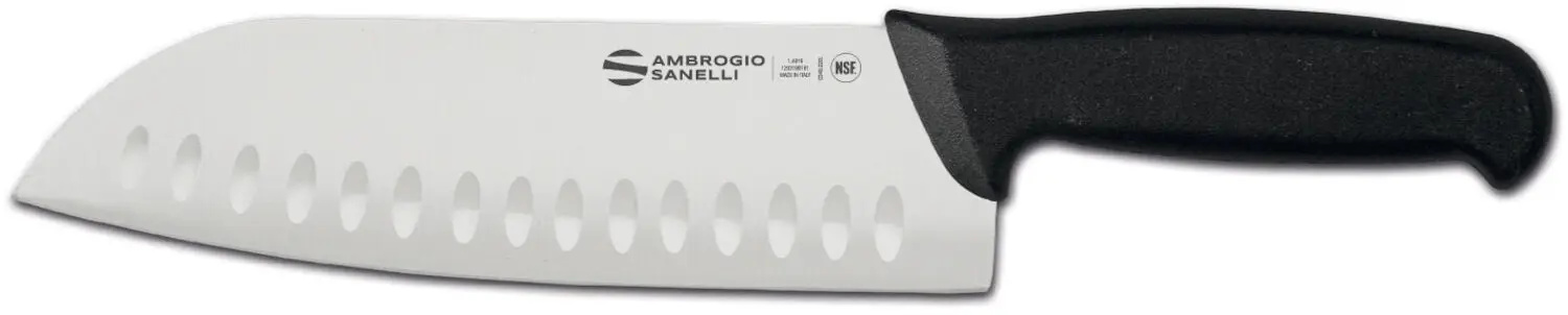 Couteau santoku alvéolé Supra, long. 34 cm | AMBROGIO SANELLI S350.020