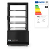 Vitrine réfrigérée 68 l noire, LED, refroidissement dynamique | HENDI 233238