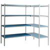 Étagère d’angle à 4 tablettes prof. 40 cm 1PD-44+4P-94+8UM | ALUSHELF 40319