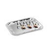 Plateau de banquet avec motif, acier inoxydable, 41,5x31x1,5 cm | APS 392