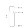 Carafe en verre Lines avec bouchon, 750 ml | APS 10738