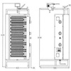 Gyros (kebab) électrique, 50 kg, 9 kW, 6 zones de chauffage | POTIS E-3