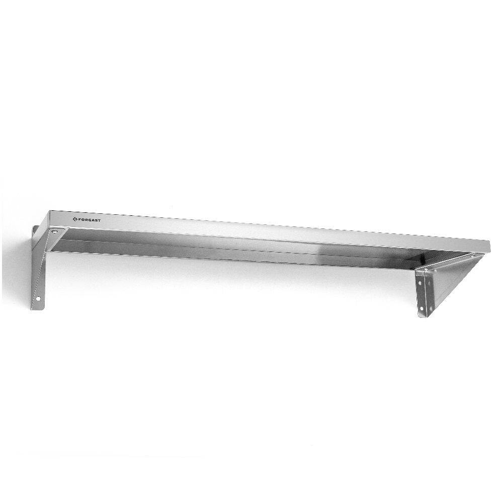 Étagère murale simple en acier inoxydable 120x30 cm | FORGAST FG15001