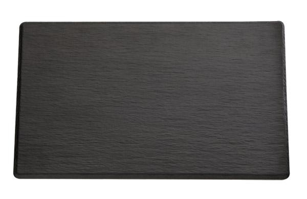 Plateau GN 1/4 SLATE, mélamine, noir, 26,4x16,2x1,2 cm | APS 83958