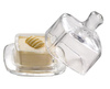Beurrier en verre avec couvercle, cube, 70 ml | APS 15925