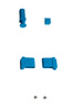 Étagère autoportante à 4 étagères prof. 60 cm 2PD-64+4P-86 | ALUSHELF 60156
