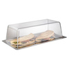 Plateau avec couvercle 33x17x10 cm, acier inoxydable, avec couvercle | APS 64