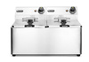 Friteuse électrique Kitchen Line à 2 cuves, 2x8 L, zone froide, 2x3,5 kW | HENDI 205839