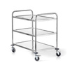 Chariot de service en acier inoxydable à 3 étagères pliable | FORGAST FG01003
