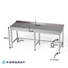 Table de travail en acier inoxydable 260x70x85 cm | FORGAST