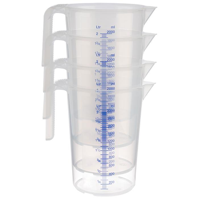 Pichet mesureur STACKABLE, avec graduation de couleur bleue, 2 l | APS 30063