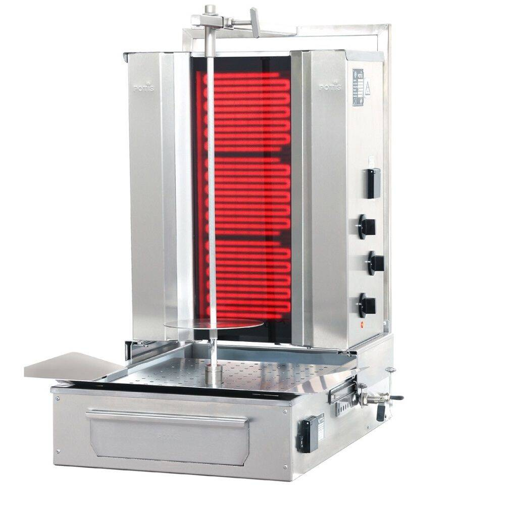 Gyros (kebab) électrique jusqu'à 40 kg, 3 zones de chauffage, 5,7 kW | POTIS F CE3