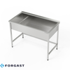 Bassin inoxydable une place 40×100×60×85 cm | FORGE
