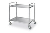 Chariot de service en acier inoxydable à 2 étagères pliable | HENDI 810002