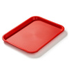 Plateau fast-food rouge, polypropylène, 35x25 cm, rectangulaire | FORGAST FG12501
