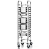 Chariot pliable en acier inoxydable pour le transport de bacs GN | FORGAST FG01101