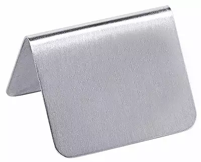 Plaque d’information lisse sans étiquette, 5,3x3,4 cm | CONTACTO 1053/702