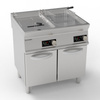 Friteuse électrique à 2 cuves sur base - capacité 2x17 L | TECNOINOX 716129