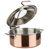 Ensemble avec casserole pour chauffe-plats à induction, couleur cuivre, 4 l | APS 12335