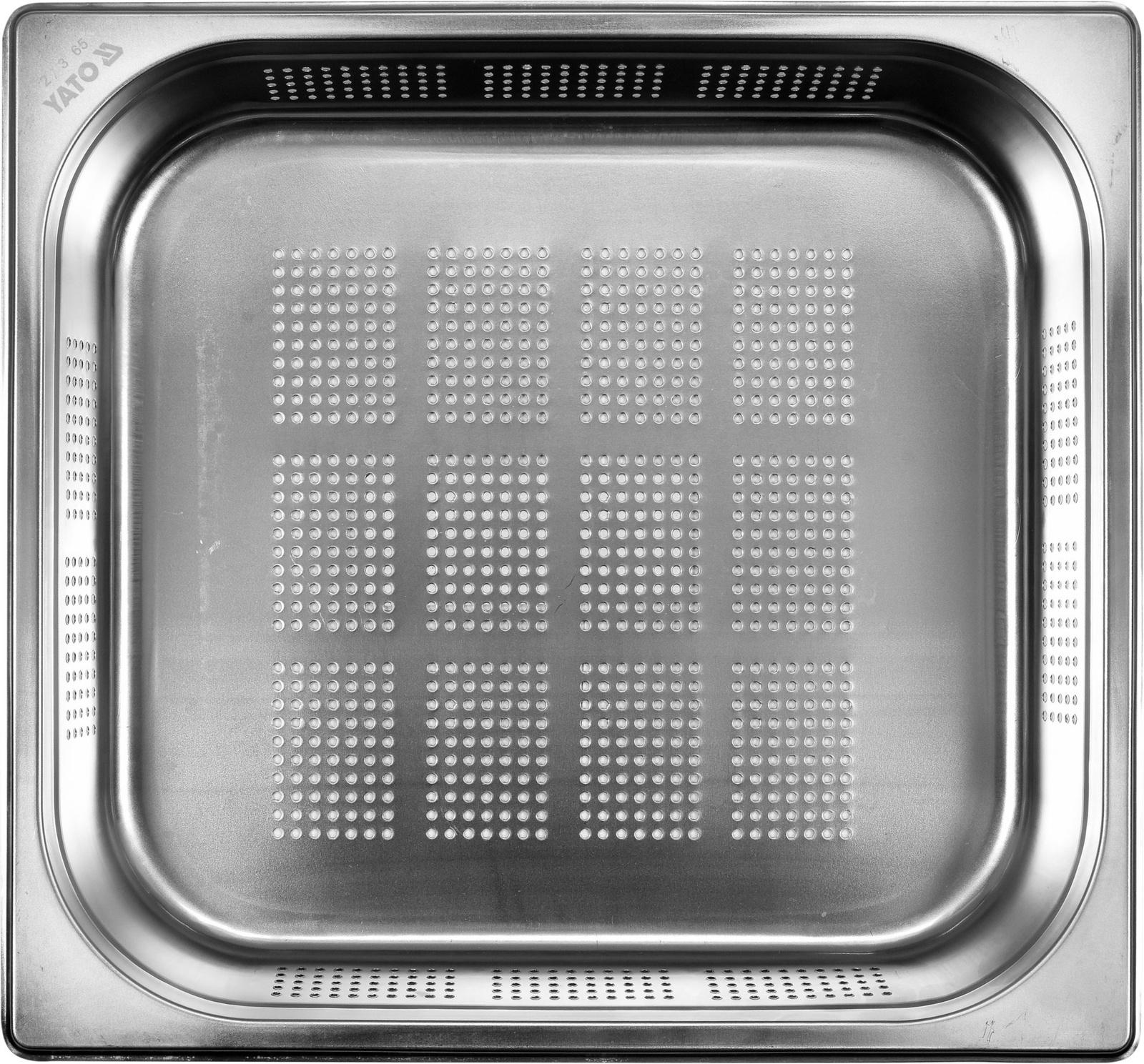 Récipient GN 2/3 prof. 6,5 cm en acier inoxydable perforé | YATO YG-00360