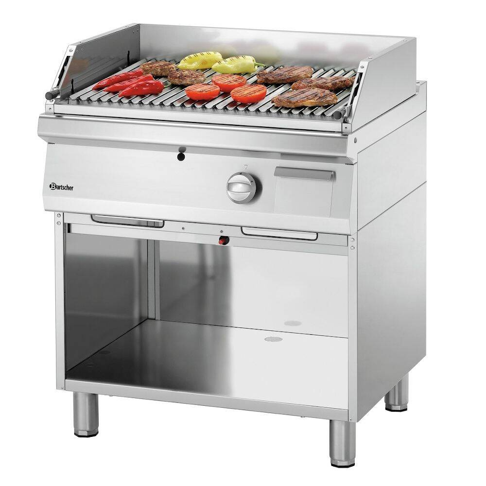 Gril à pierres de lave à gaz avec socle 700VR G180 | BARTSCHER 2856311