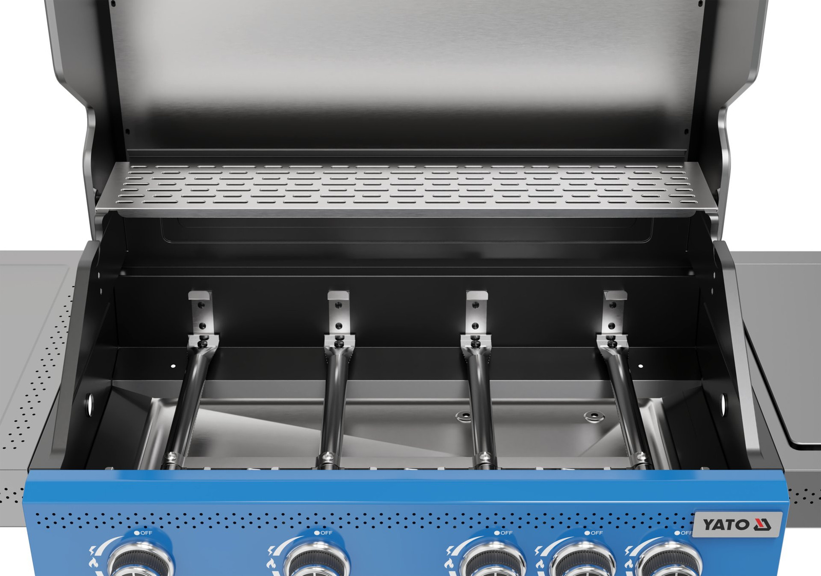 Grill à gaz ITAMI 4+1, 14,2 kW, bleu | YATO YG-20033