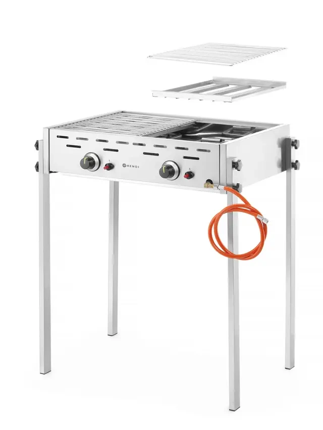 Gril gazowy Roast-Master Pro, 11,6 kW, deux zones | HENDI 148808