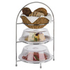 Support de service pour 3 assiettes, acier inoxydable, 29x19,5x43 cm | APS 33220