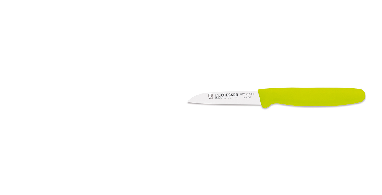 Couteau à légumes - 8 cm, citron vert | GIESSER MESSER 8305 sp 8,0 li