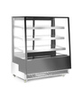 Vitrine réfrigérée 3 étagères 650 l, LED, noire, refroidissement dynamique | HENDI 233320