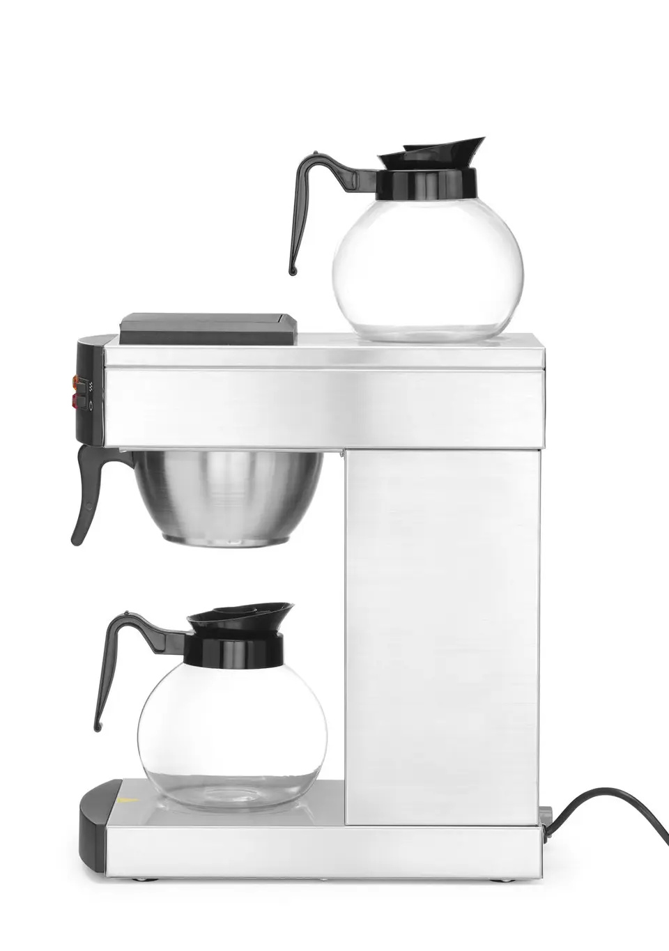 Cafetière filtre, 2 plaques chauffantes, 2,1 kW, 5 min, 20x38,5x43 cm | HENDI 208304