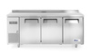 Table réfrigérée Kitchen Line à 3 portes, 360 l, 180x60x85 cm, 0,4 kW | HENDI 233382