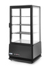 Vitrine réfrigérée 78 l, noire, LED, dégivrage automatique | HENDI 233658