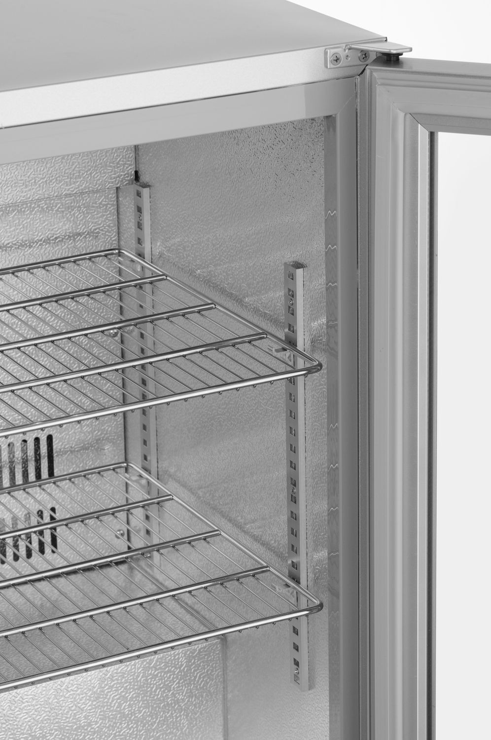 Réfrigérateur à boissons sous-comptoir 1 porte 75 L, aluminium, argenté | ARKTIC 236925