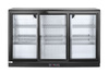 Réfrigérateur de bar 3-portes pour boissons 338 l, aluminium, noir, 2-10°C | ARKTIC 235836