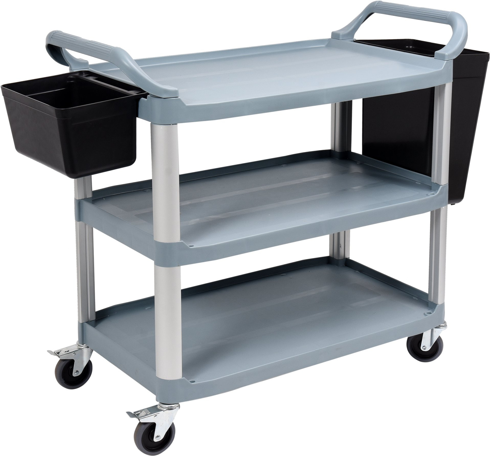 Chariot de service en plastique à 3 étagères pliable | YATO YG-09100