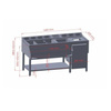 Station de bar 7x GN 1/9 avec rince-verre | FORGAST FG15411