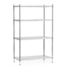 Étagère de stockage en acier chromé, 4 étagères, 91x61x180 cm pliable | FORGAST FG15136
