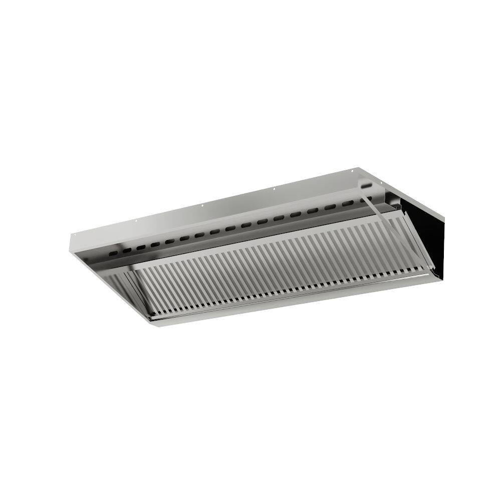 Hotte murale inclinée en acier inoxydable 250x70 cm | FORGAST